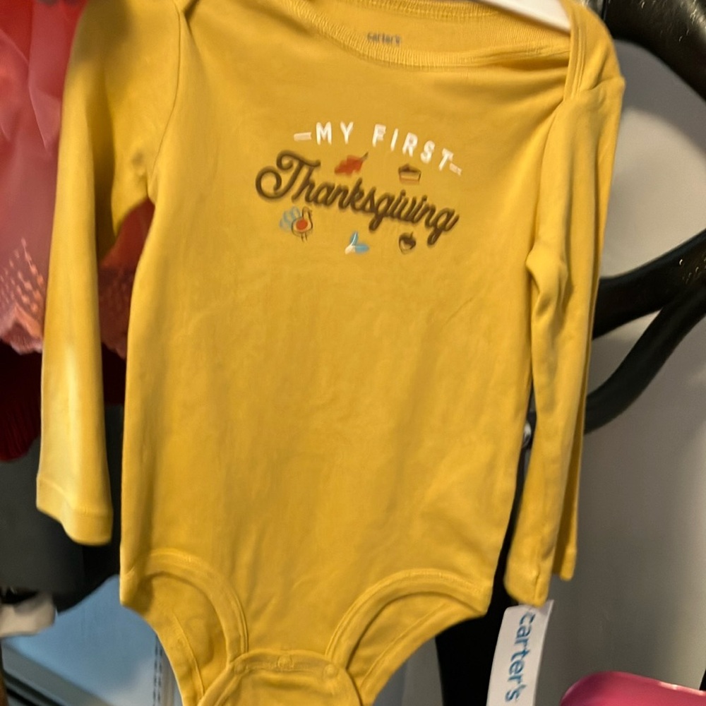 New by Carter’s 24 months my first Thanksgiving onesie, long sleeve